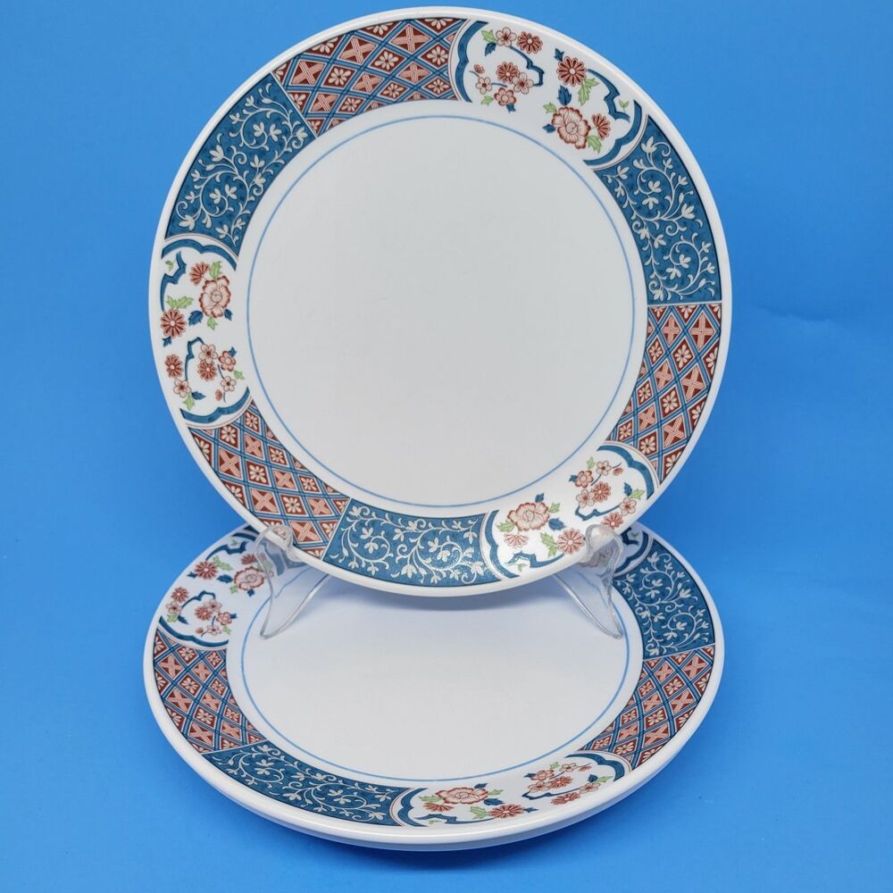 Noritake Progression "MING GARDEN" Set Of 3 Vintage 8 1/2" Salad Plates Unused